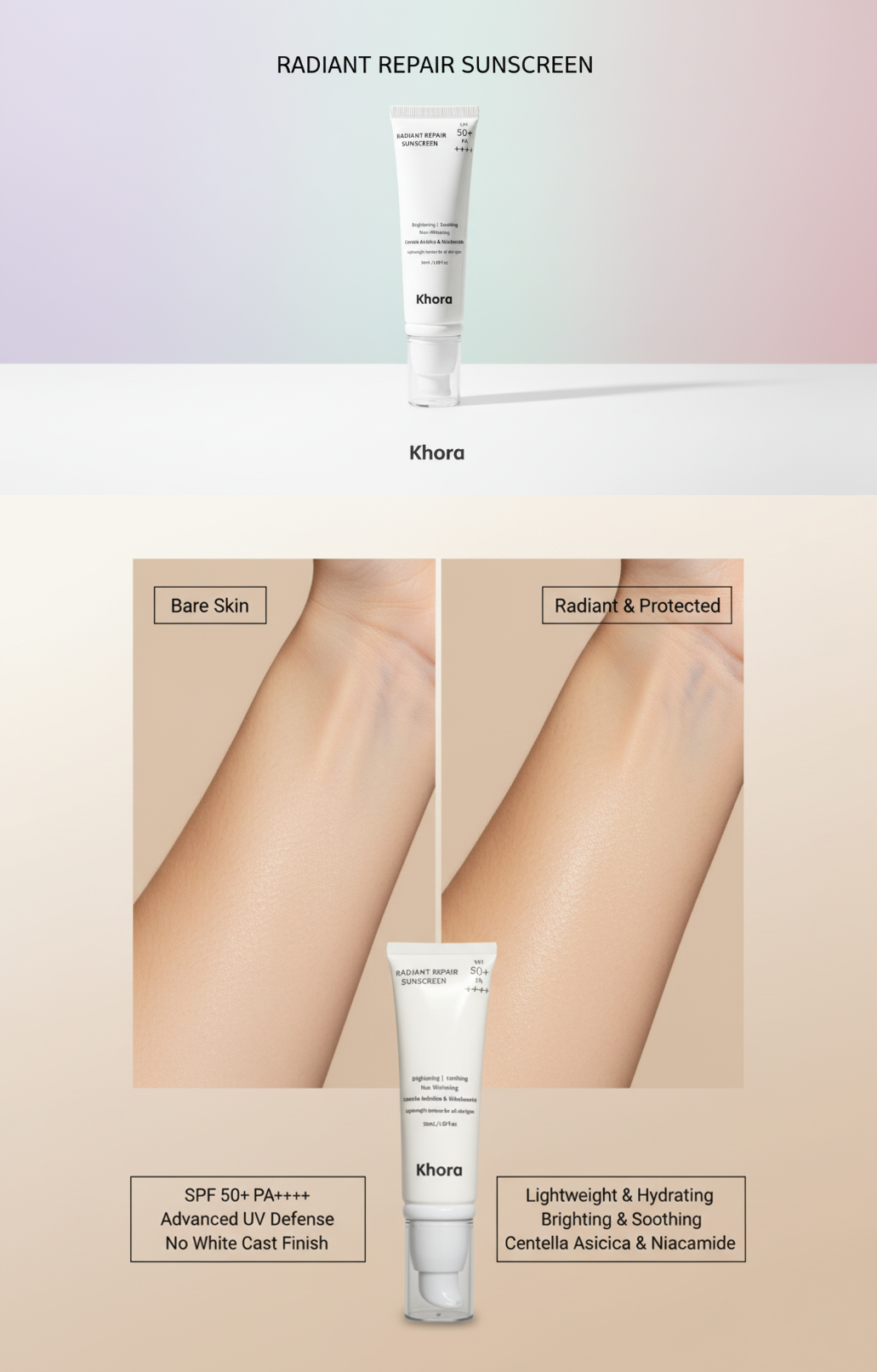 Khora Radiant Repair Sunscreen SPF 50+ PA++++